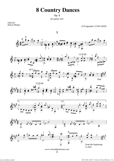 Country Dances, 8 - Op.8