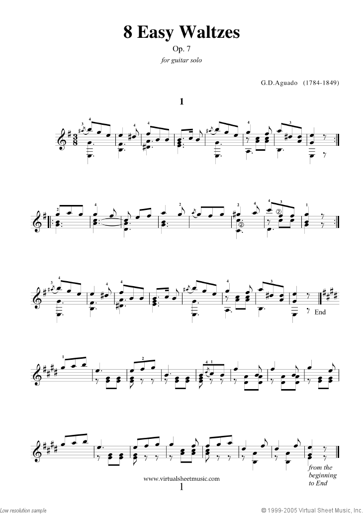 Easy Waltzes, 8 - Op.7