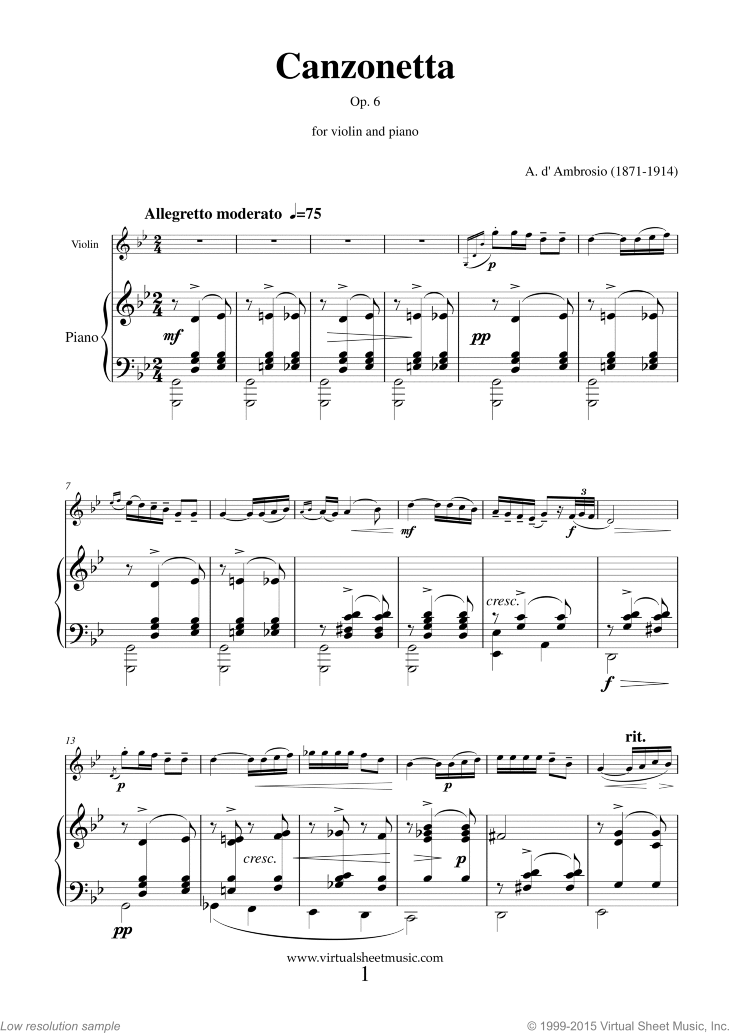 Canzonetta Op. 6
