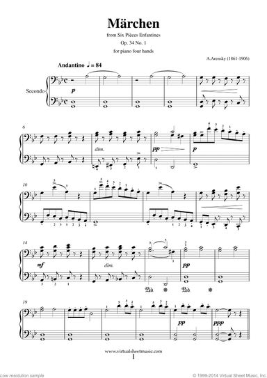 Six Pieces Enfantines Op.34 No. 1 - Marchen