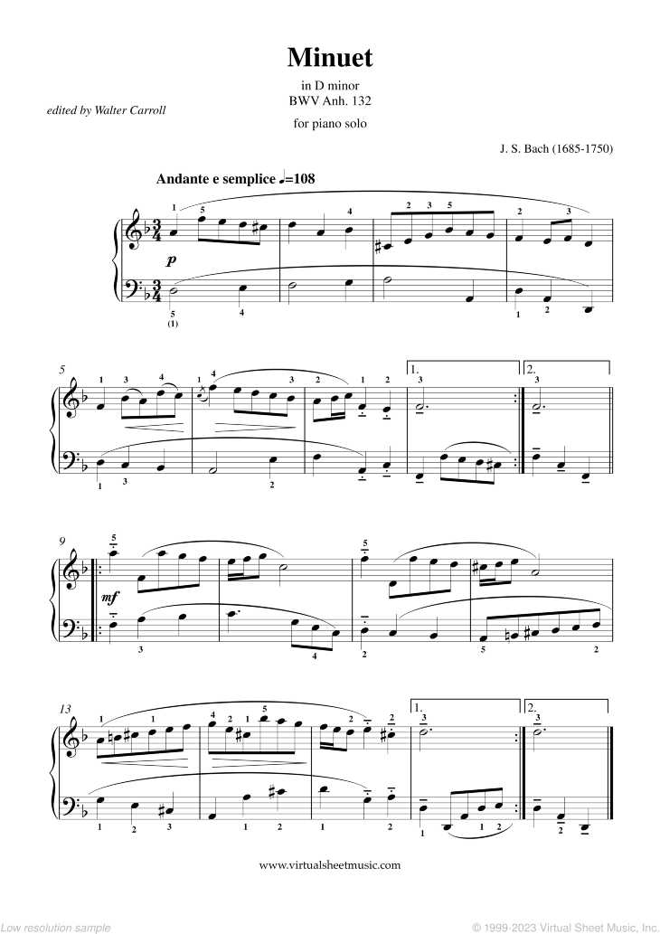 Minuet in D minor