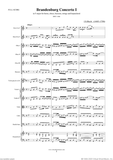 Brandenburg Concerto I (COMPLETE)