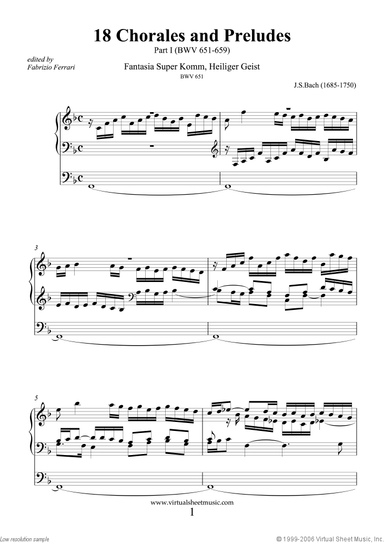 Chorales and Preludes, 18 (part I)