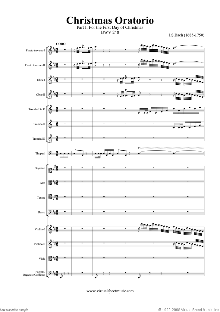 Christmas Oratorio, part I (COMPLETE)