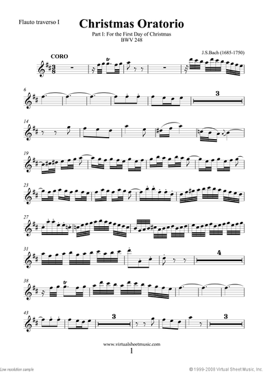 Christmas Oratorio, part I (parts)
