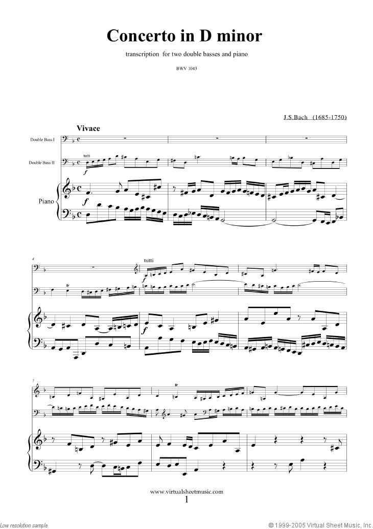 Concerto in D minor BWV 1043 (Double Concerto)