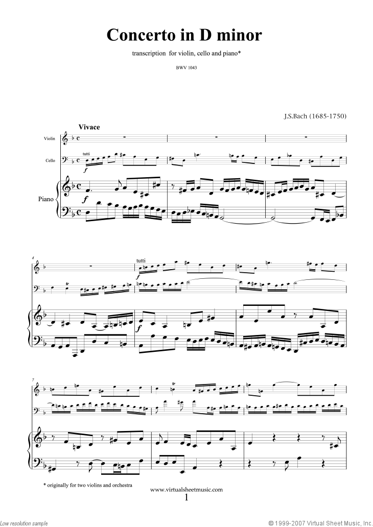 Concerto in D minor BWV 1043 (Double Concerto)
