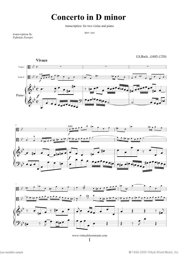 Concerto in D minor BWV 1043 (Double Concerto)
