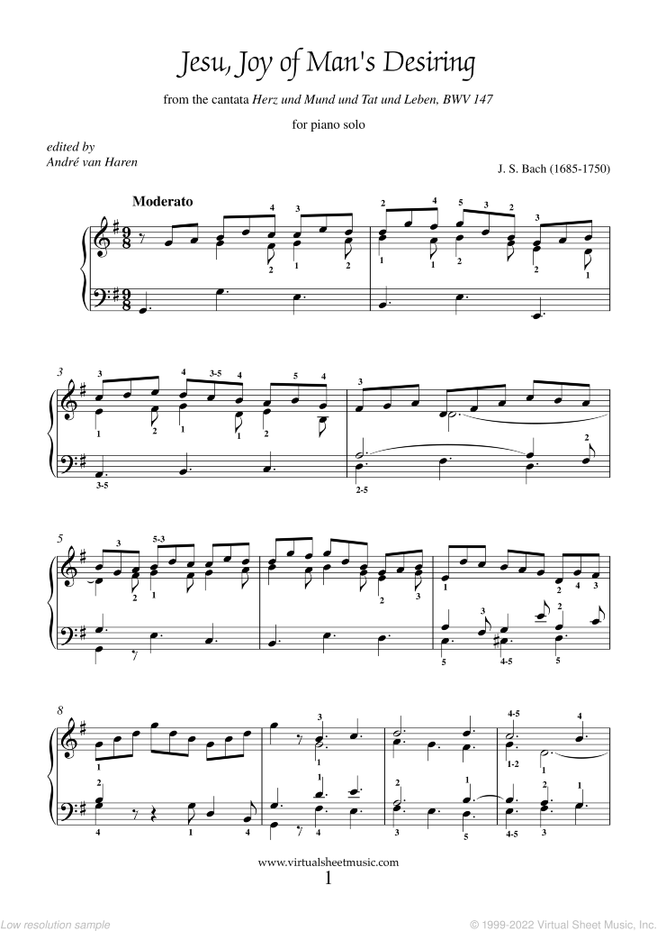 Jesu, Joy of Man's Desiring (NEW EDITION)