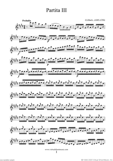 Partita No.3 in E major