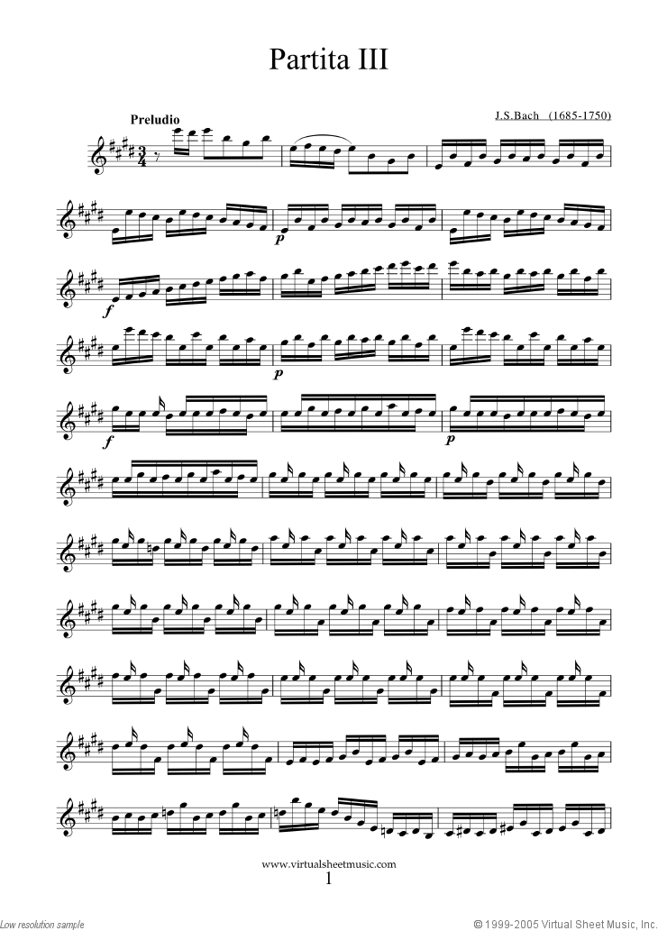 Partita No.3 in E major