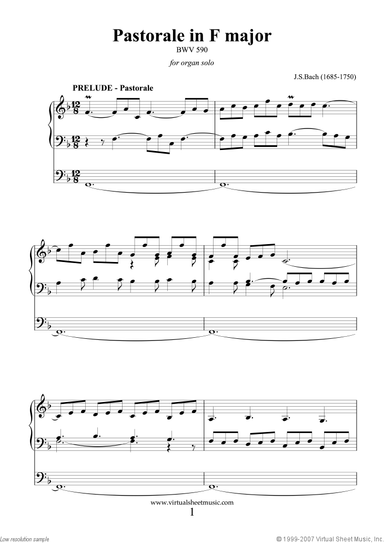 Pastorale in F major BWV 590
