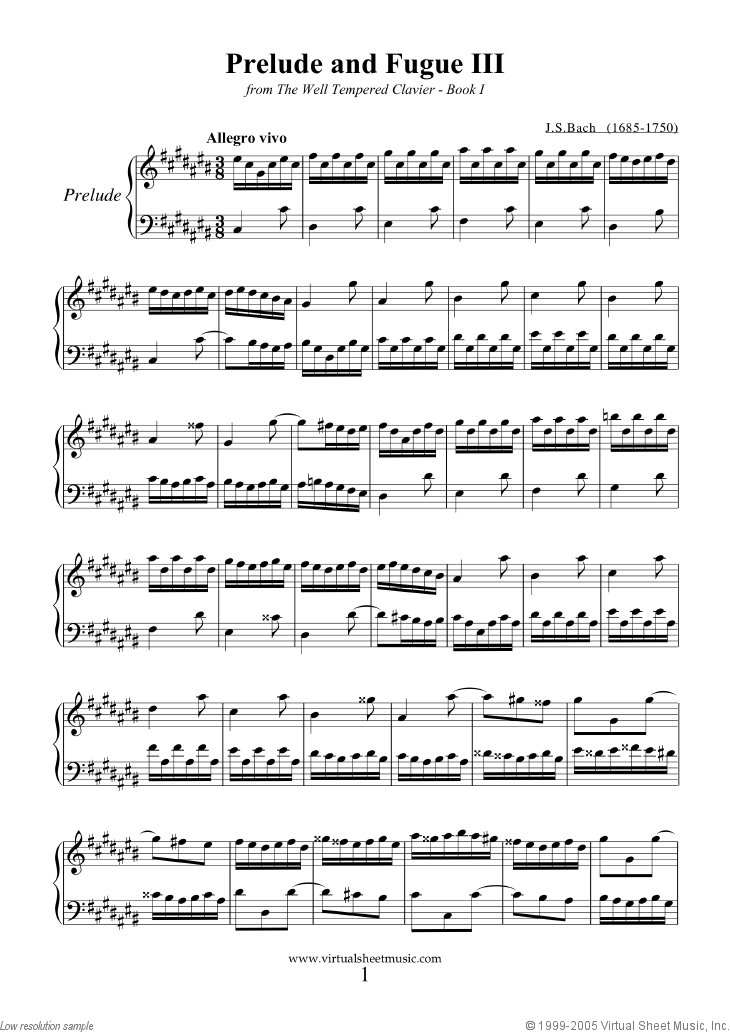 Prelude and Fugue III - Book I