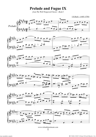 Prelude and Fugue IX - Book I