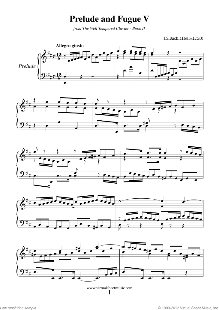 Prelude and Fugue V - Book II
