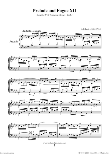 Prelude and Fugue XII - Book I