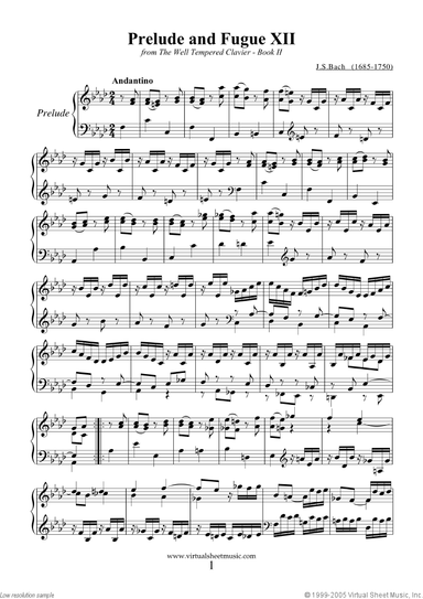 Prelude and Fugue XII - Book II
