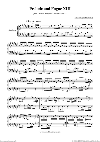 Prelude and Fugue XIII - Book II