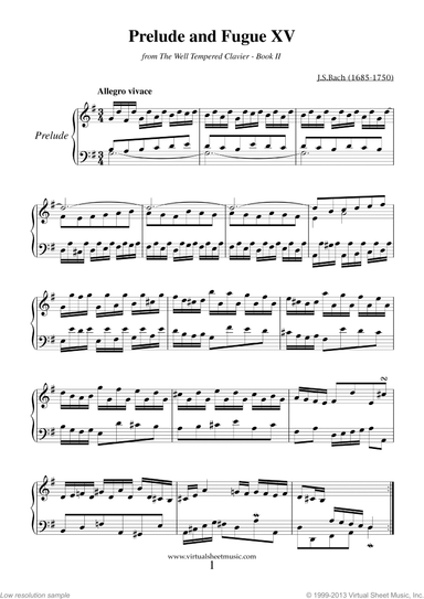 Prelude and Fugue XV - Book II