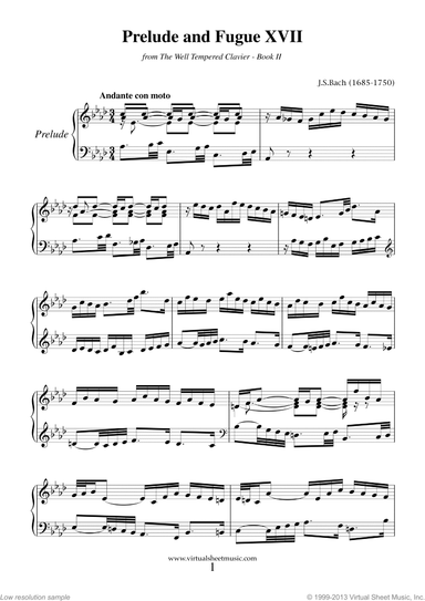 Prelude and Fugue XVII - Book II