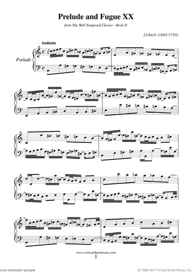 Prelude and Fugue XX - Book II