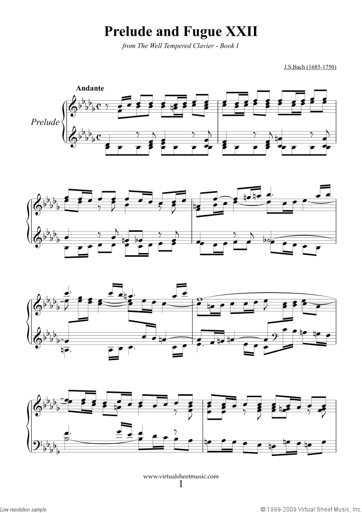 Prelude and Fugue XXII - Book I
