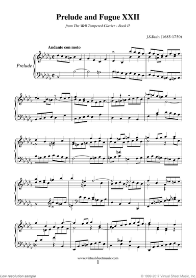 Prelude and Fugue XXII - Book II