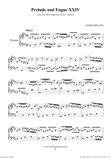 Prelude and Fugue XXIV - Book II