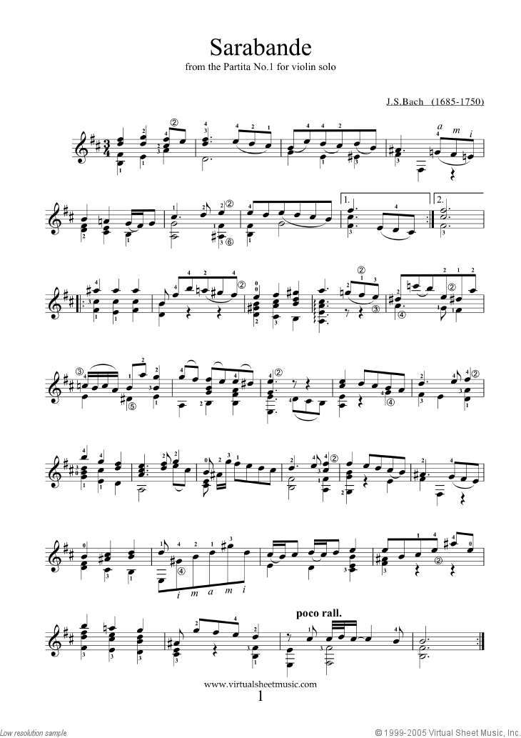 Sarabande and Gavotte