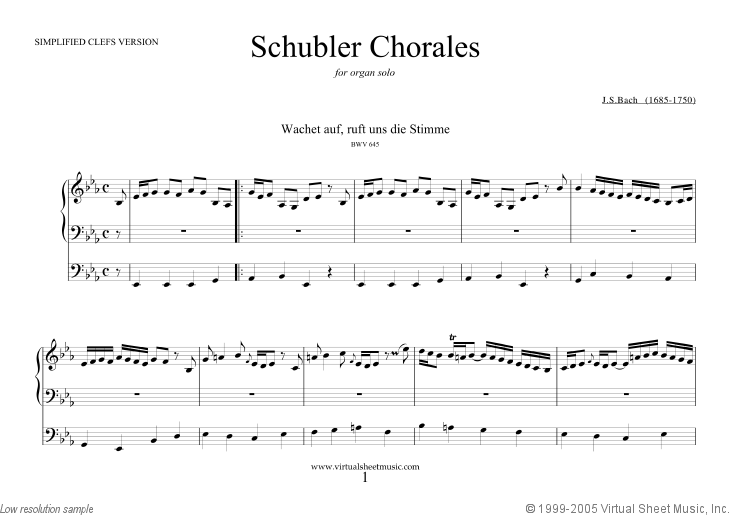 Schubler Chorales (simplified)