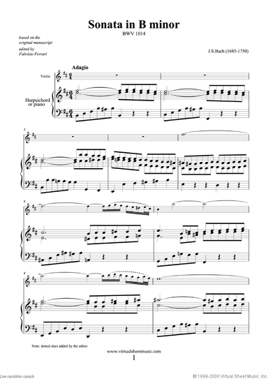 Sonata in B minor BWV 1014