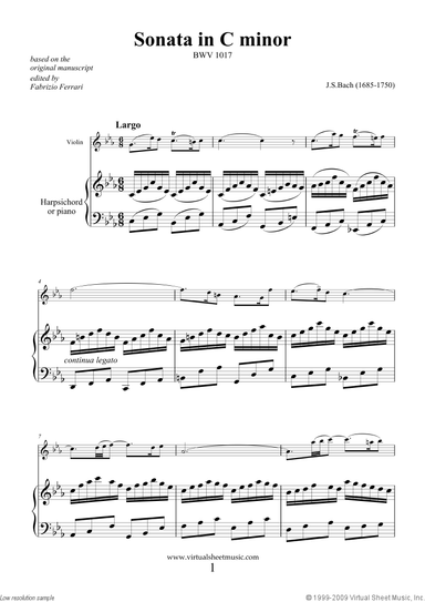 Sonata in C minor BWV 1017