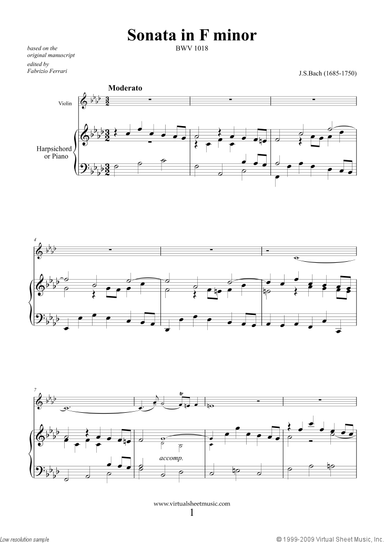 Sonata in F minor BWV 1018