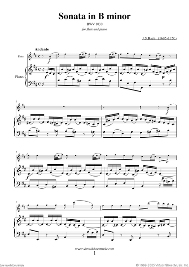 Sonata in B minor BWV 1030 (NEW EDITION)