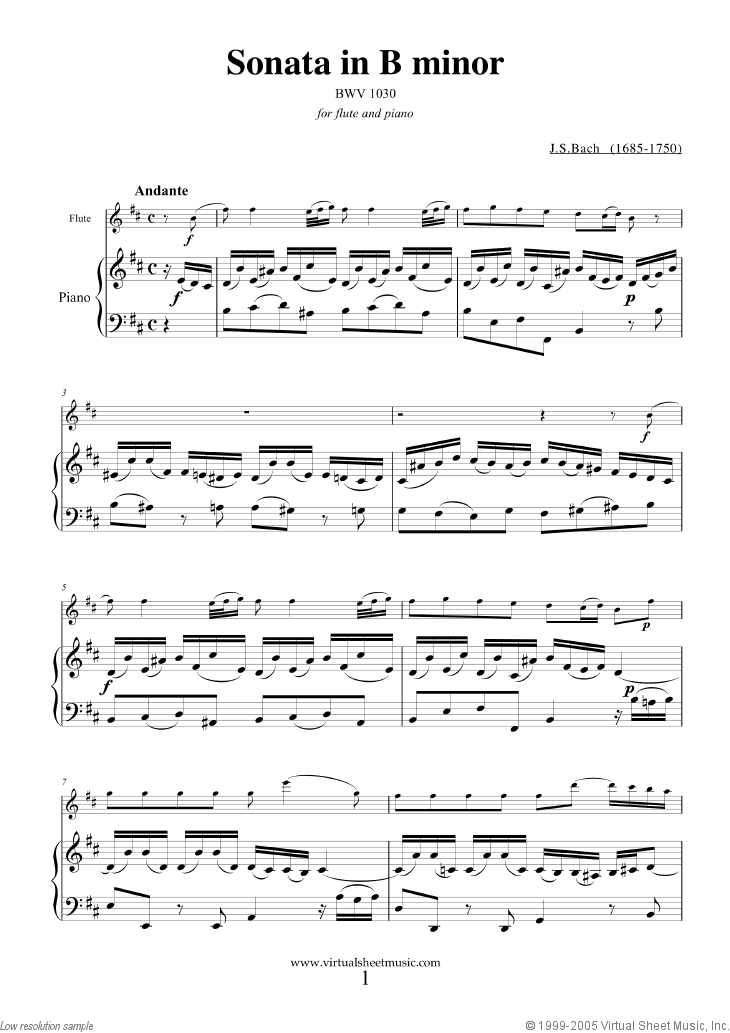 Sonata in B minor BWV 1030 (NEW EDITION)