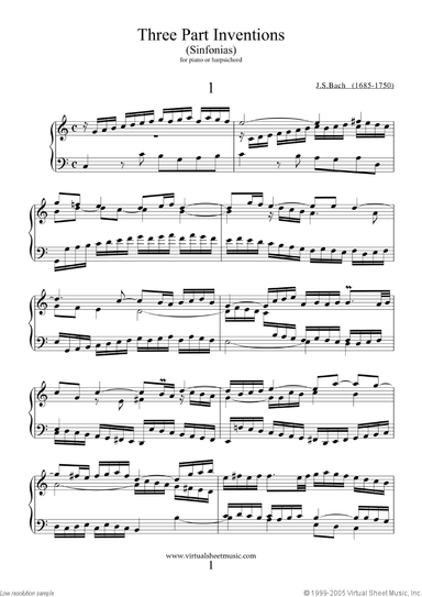 Three Part Inventions (Sinfonias)