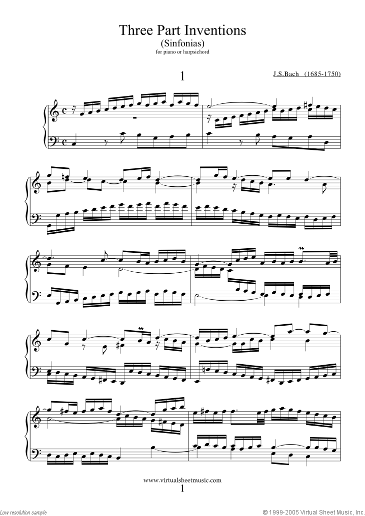 Three Part Inventions (Sinfonias)