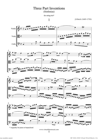 Three Part Inventions (Sinfonias)