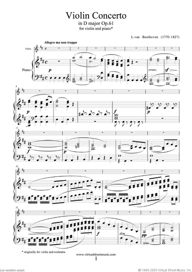 Concerto in D major Op.61