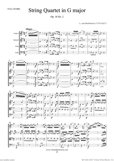 Quartet Op.18 No.2 in G major (COMPLETE)