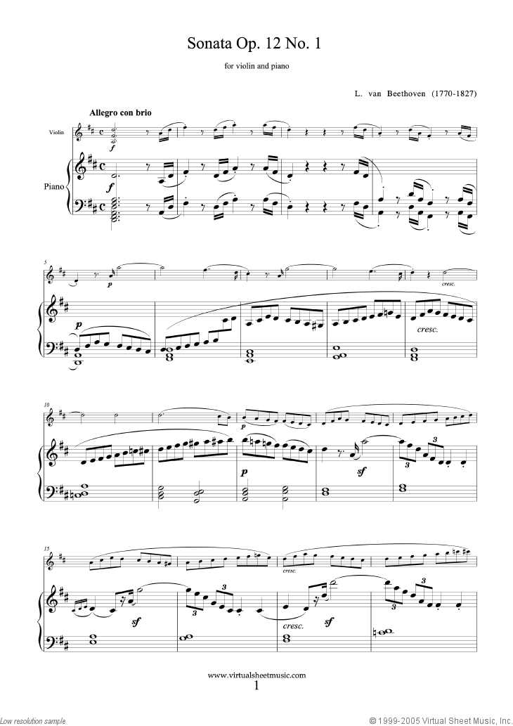 Sonata Op.12 No.1