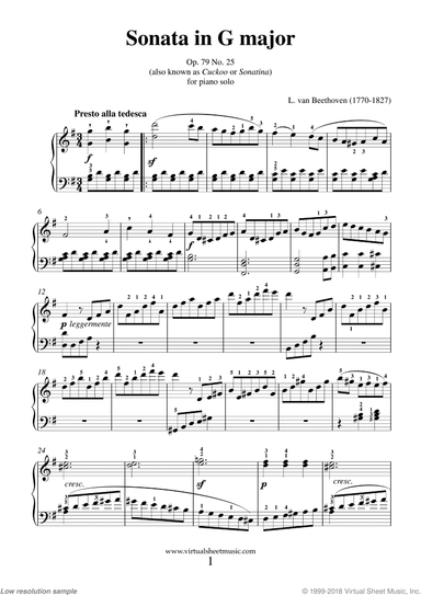 Sonata Op.79 No.25