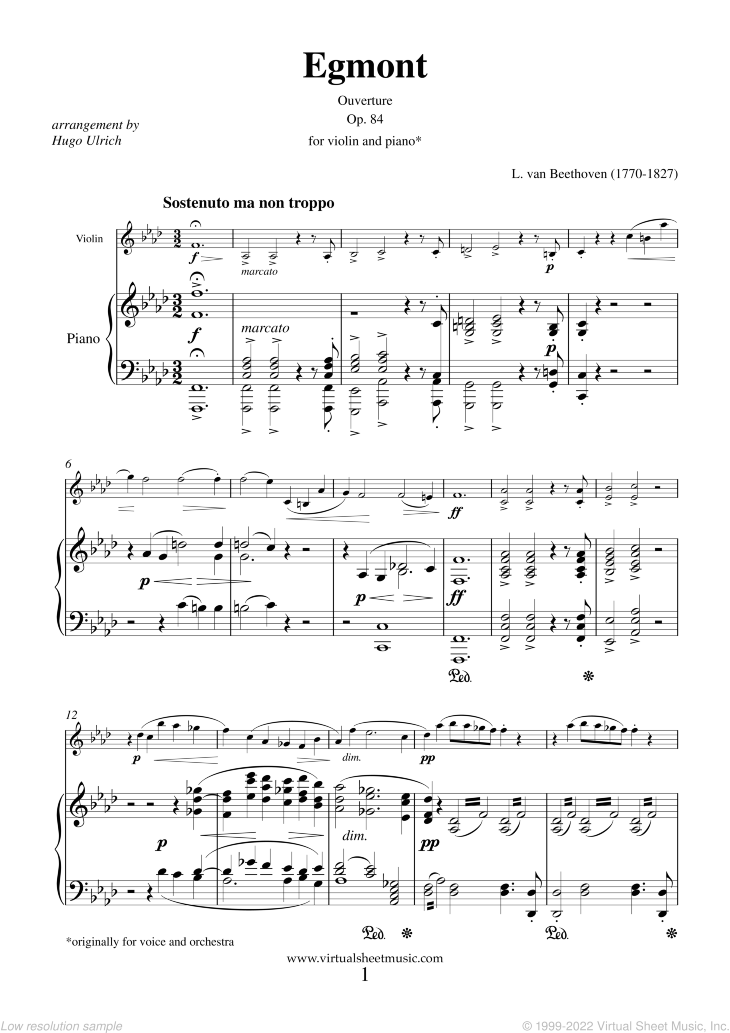 Egmont Ouverture Op. 84