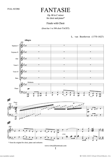 Fantasie Op.80 in C minor, Finale (COMPLETE)