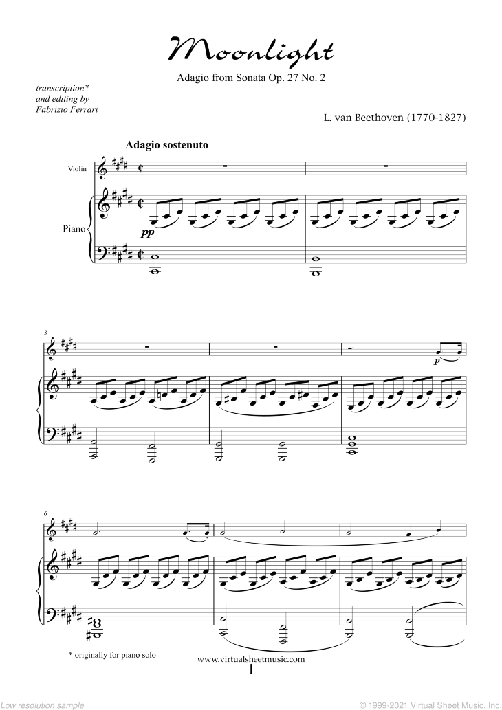 Adagio from Sonata Op. 27 No.2