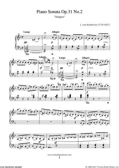 Sonata Op.31 No.2 &quot;Tempest&quot;