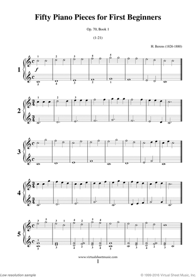 Fifty Piano Pieces for First Beginners (COMPLETE)