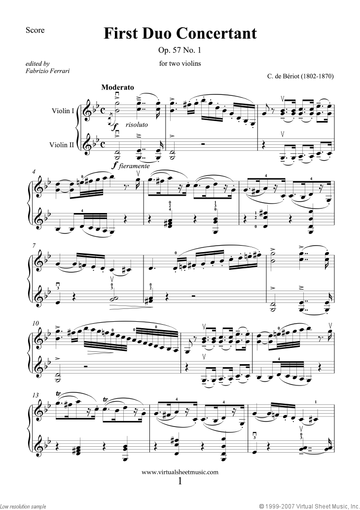 First Duo Concertant Op.57 No.1