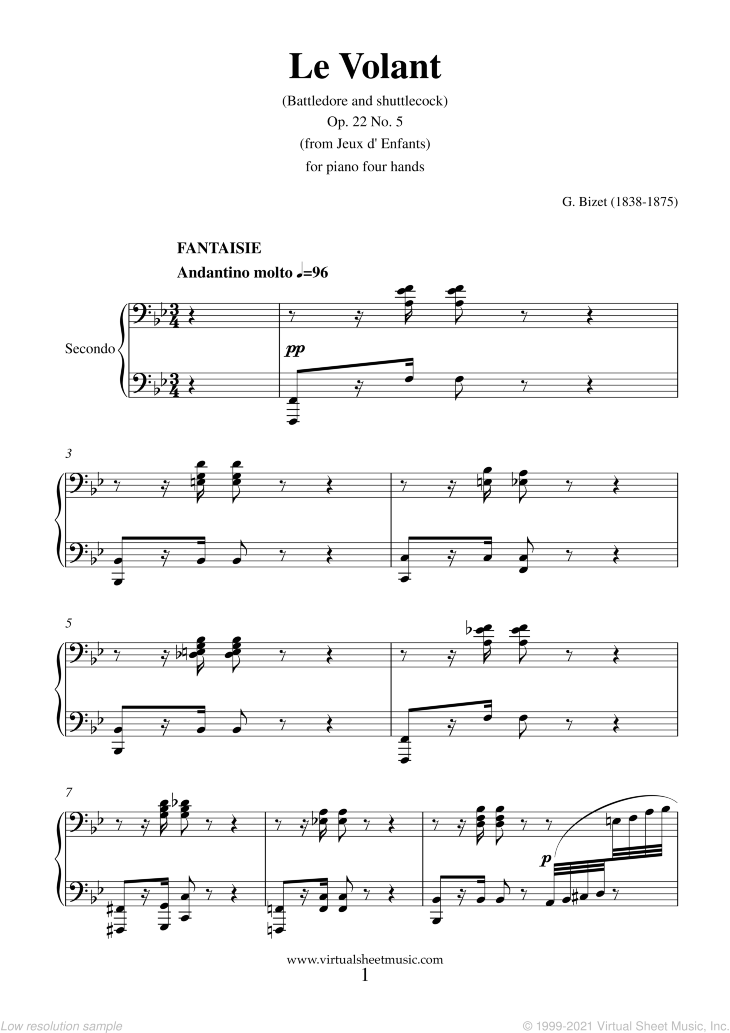 Le Volant, from Jeux d' Enfants