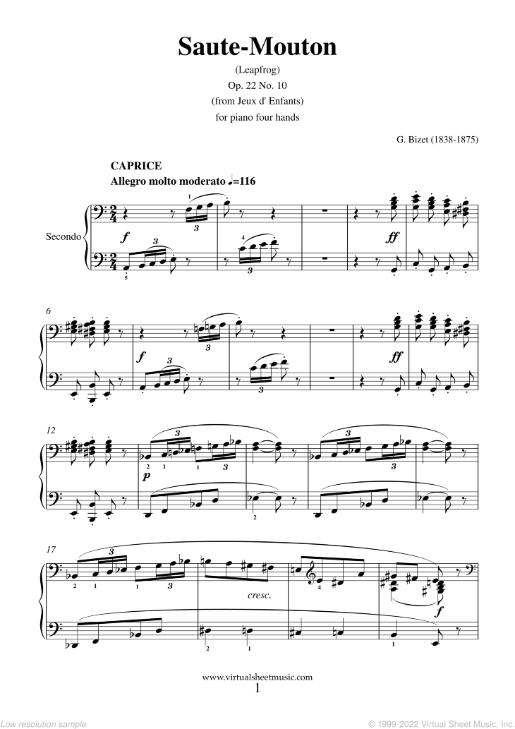 Saute-Mouton, from Jeux d' Enfants